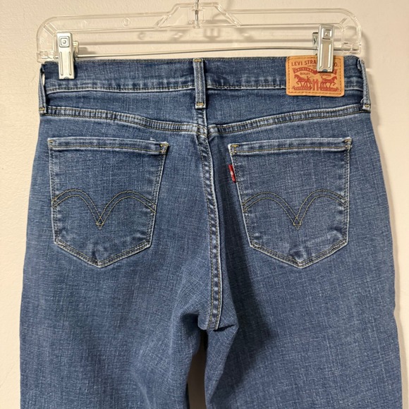 Levis 505 Straight Leg Jeans Womens Size 27 x 29 Medium Wash Blue Denim Mid Rise - Picture 8 of 14